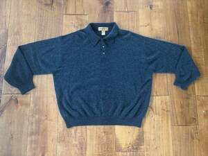 Unbranded Men's 100% Cashmere Long Sleeve Polo Sweater Dark Gray Size XXL